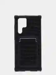 Черный чехол Samsung Galaxy S22, S22 Plus, S22 Ultra, Галакси С22, под кожу с карманом для карты