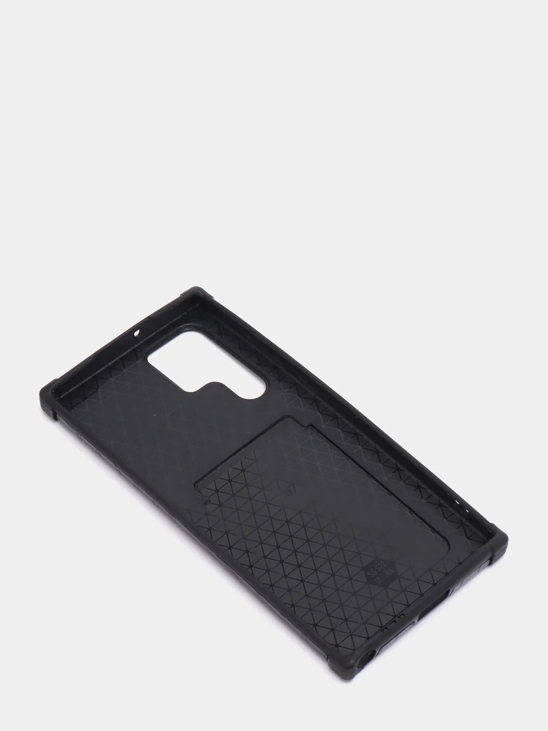Черный чехол Samsung Galaxy S22, S22 Plus, S22 Ultra, Галакси С22, под кожу с карманом для карты
