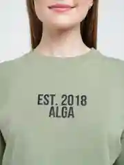 Зелёный хаки футболка женская