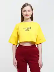 Желтый футболка женская