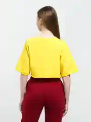 Желтый футболка женская