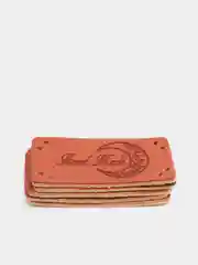 Желтый бирки "Hand made", экокожа, 5 штук