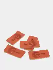 Желтый бирки "Hand made", экокожа, 5 штук