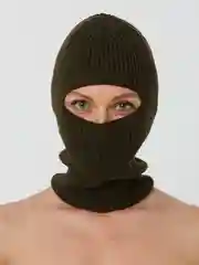 Хаки балаклава универсальная, вязаная