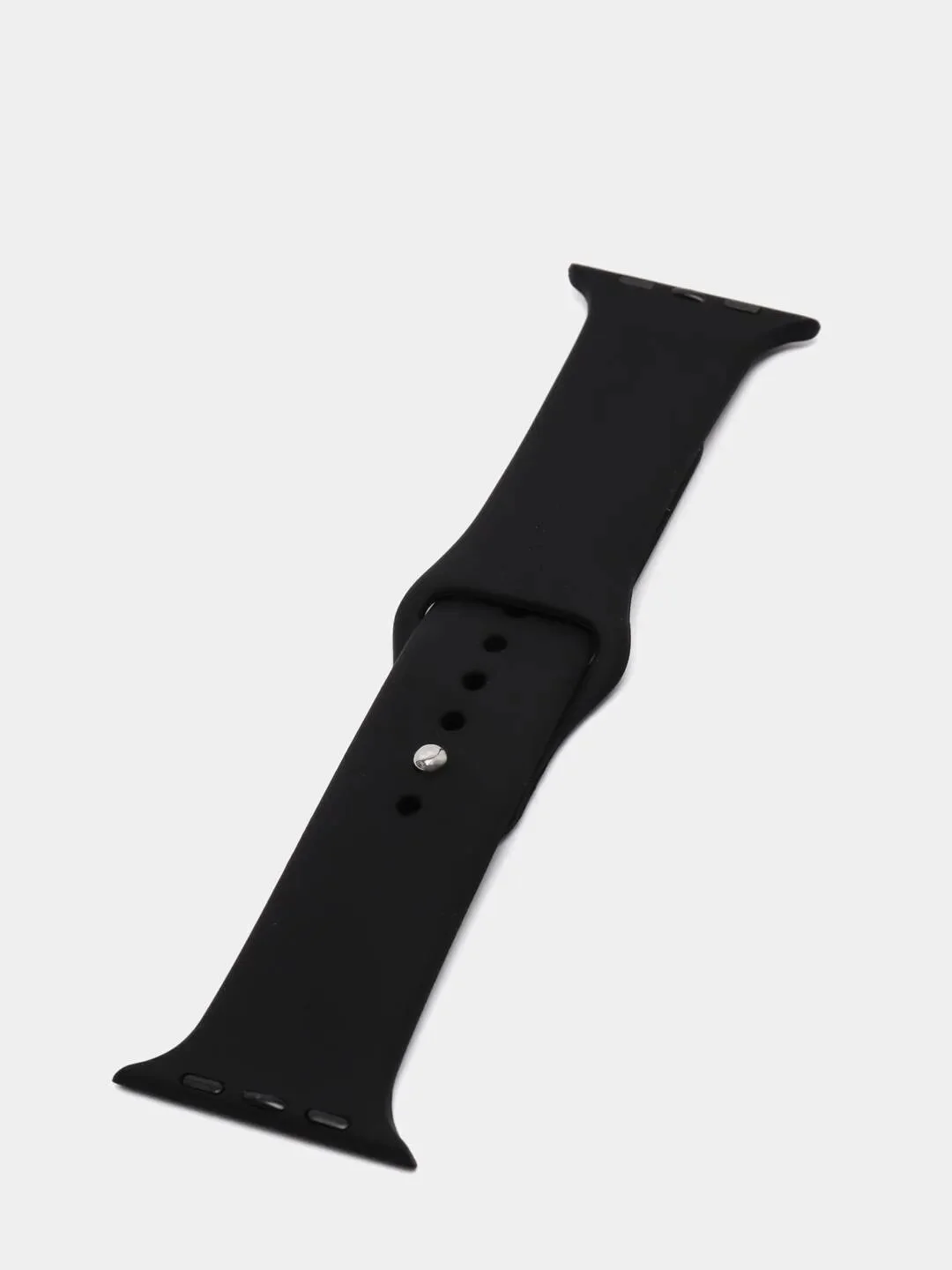 Черный силиконовый ремешок для Apple Watch 3, 4, 5, 6, SE , 7 на 38/42/40/44 (эпл вотч)
