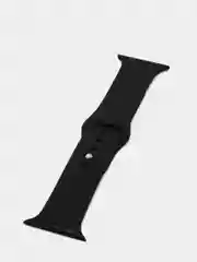 Черный силиконовый ремешок для Apple Watch 3, 4, 5, 6, SE , 7 на 38/42/40/44 (эпл вотч)