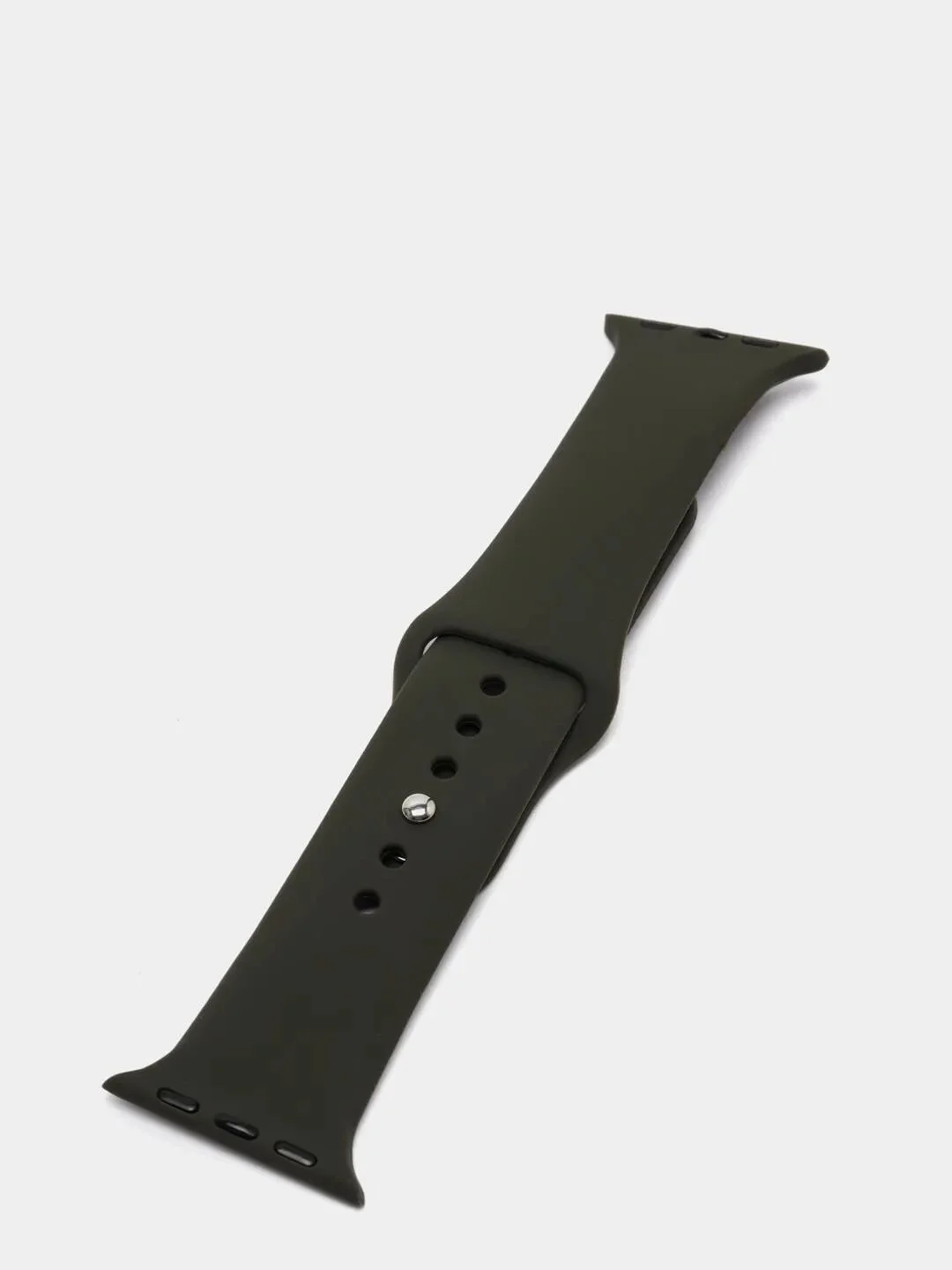 Зелёный хаки силиконовый ремешок для Apple Watch 3, 4, 5, 6, SE , 7 на 38/42/40/44 (эпл вотч)
