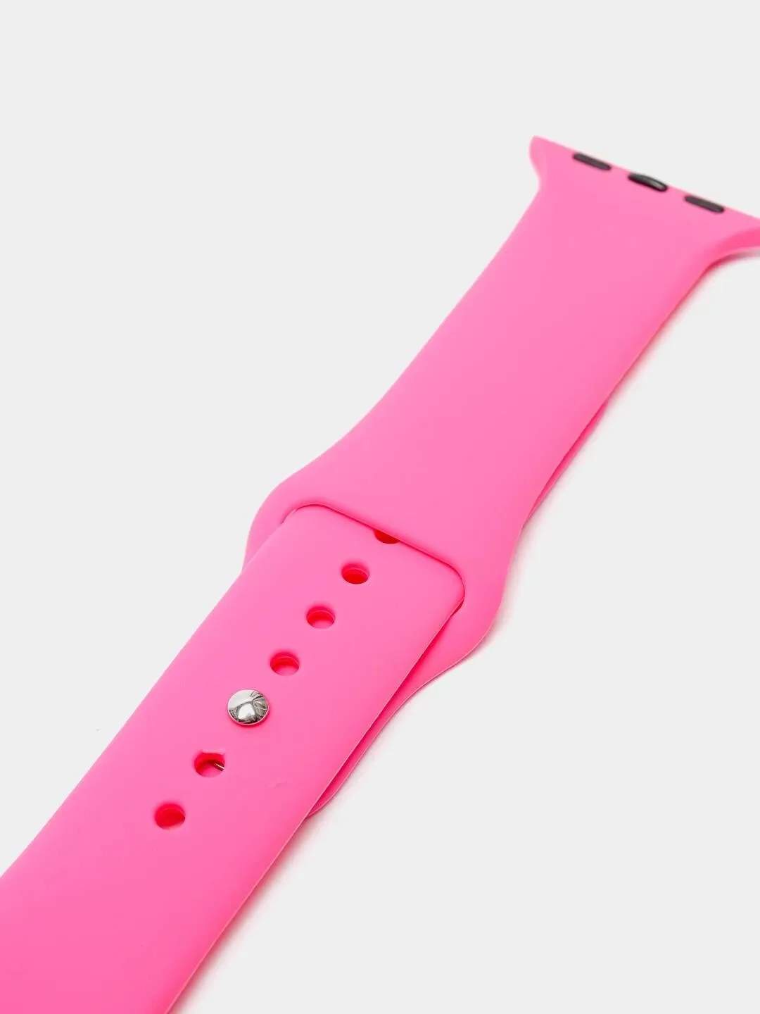 Розовый силиконовый ремешок для Apple Watch 3, 4, 5, 6, SE , 7 на 38/42/40/44 (эпл вотч)