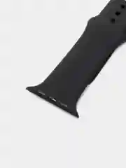 Черный силиконовый ремешок для Apple Watch 3, 4, 5, 6, SE , 7 на 38/42/40/44 (эпл вотч)