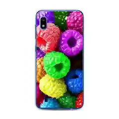 Фуксия силиконовый чехол на Samsung Galaxy A10 / Самсунг А10 прозрачный с рисунком, защита камеры