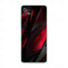 Красный силиконовый чехол на Samsung Galaxy A22s 5G / Самсунг А22s 5G прозрачный, с рисунком