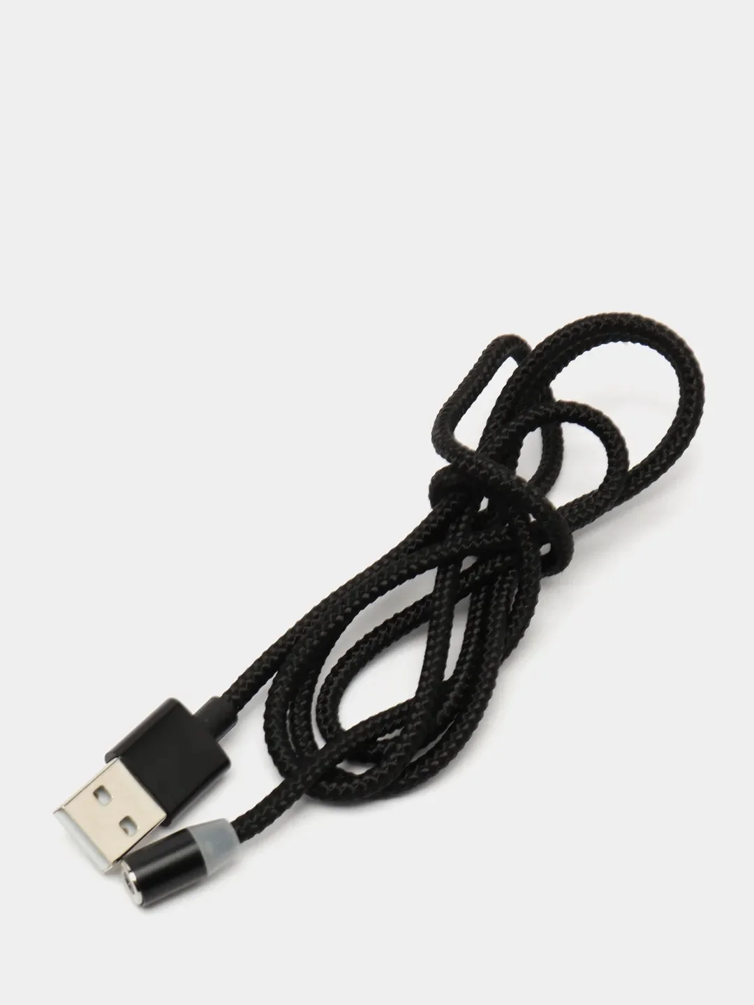 Черный магнитный кабель для зарядки телефона, коннекторы: microUSB, Lightning, Type-C, адаптер