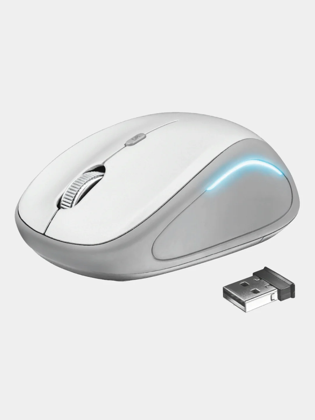 Белый беспроводная мышь Trust YVI Wireless