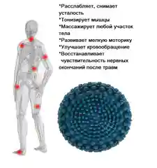 Морской мяч массажный 9 см для МФР, фитнеса, йоги, пилатеса