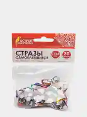 Стразы самоклеящиеся "Капля", 13х8 мм, 5 цветов