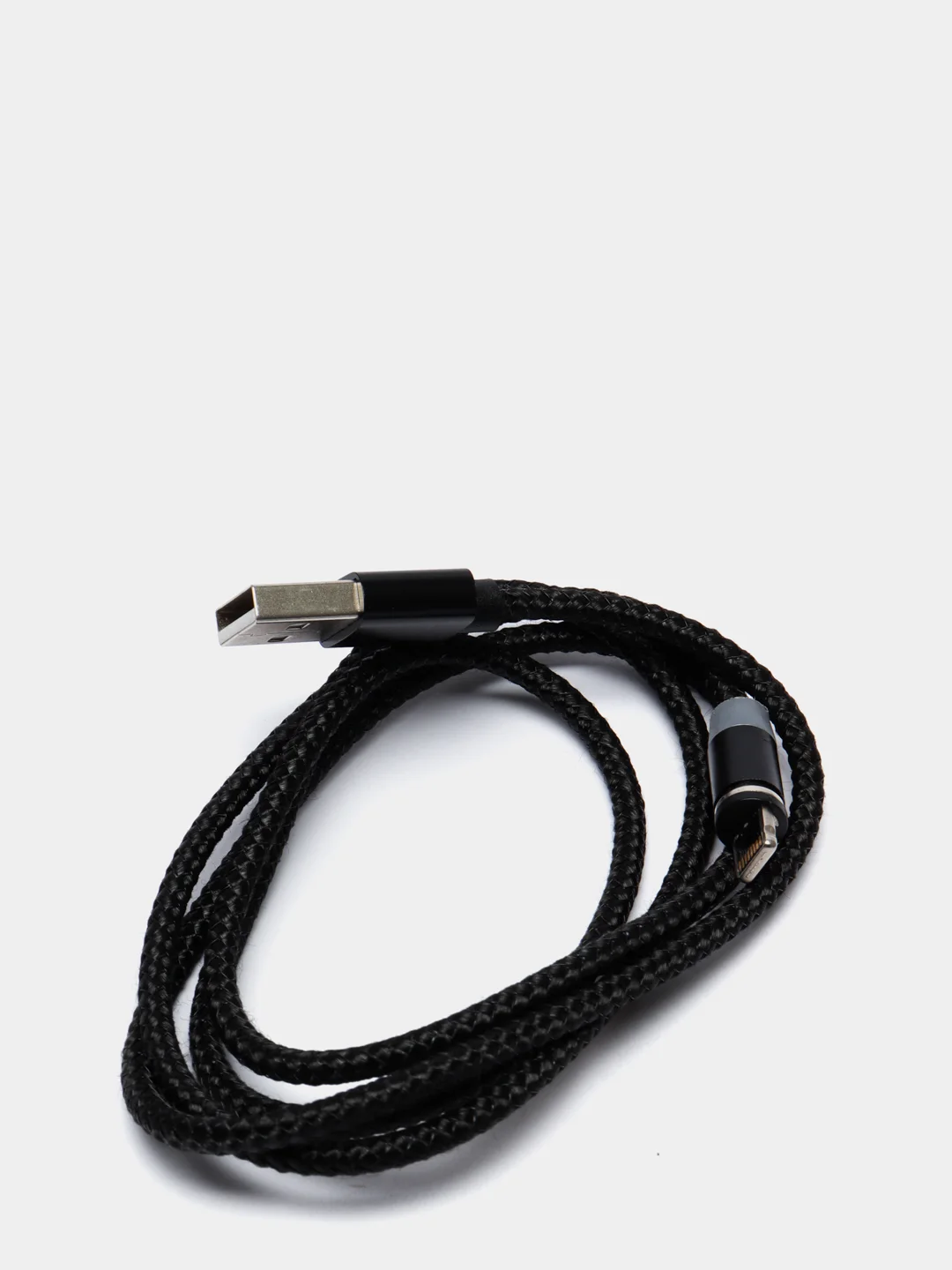 Черный кабель для зарядки X-cable, магнитный, 2.1 А, 360 + магнитный коннектор-разъем