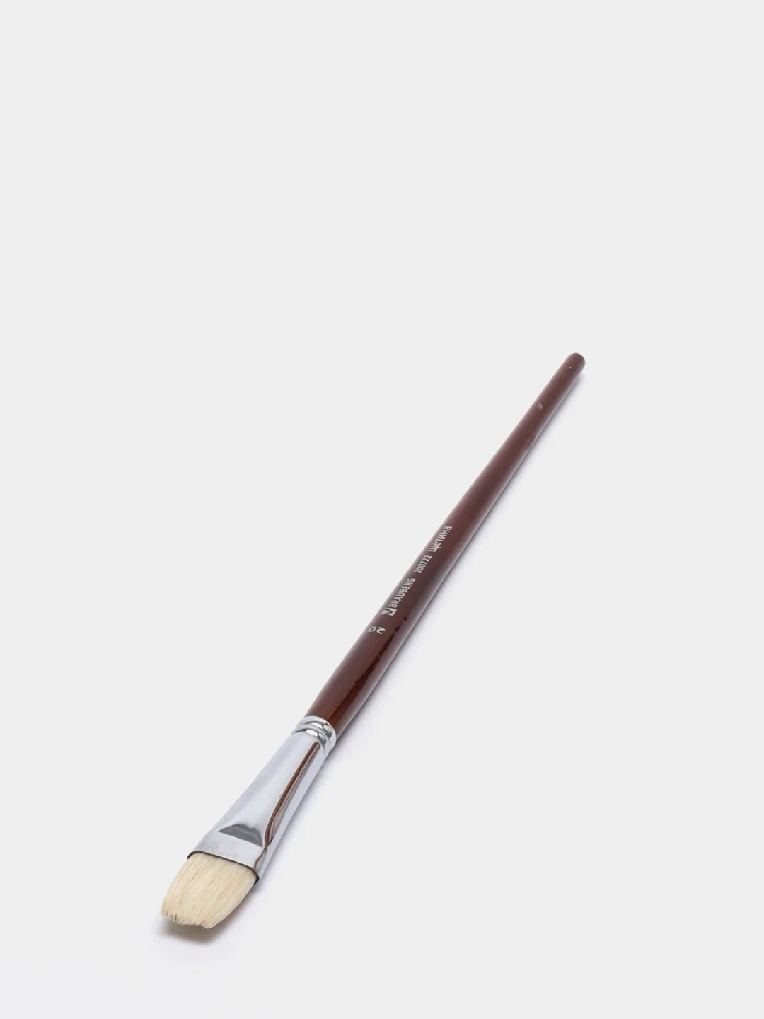 Кисть художественная профессиональная BRAUBERG ART "CLASSIC", щетина, плоская, № 20, длинная ручка, 200722