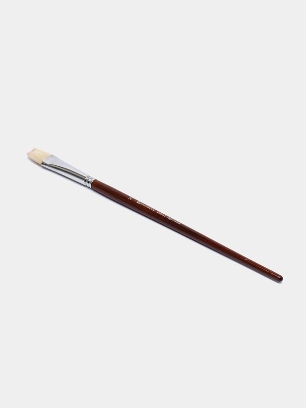 Кисть художественная профессиональная BRAUBERG ART "CLASSIC", щетина, плоская, № 20, длинная ручка, 200722