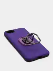 Фиолетовый чехол Honor 7A /7A Prime / 7S / Huawei Y5 2018 /Y5 Lite /Y5 Prime, с металлическим кольцом