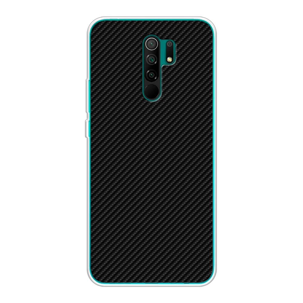Хаки силиконовый чехол на Xiaomi Redmi 9 / Сяоми Редми 9 прозрачный, с рисунком, защита камеры