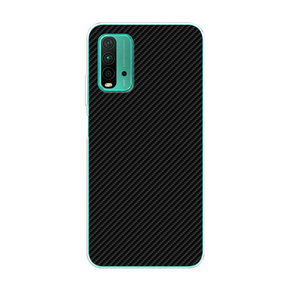 Хаки силиконовый чехол на Xiaomi Redmi 9T / Редми 9Т прозрачный, с рисунком, защита камеры