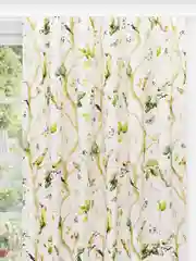 Кремовый комплект штор для кухни с подхватами Altali, хлопок, короткие 2 шт, 138 x 180 см каждая