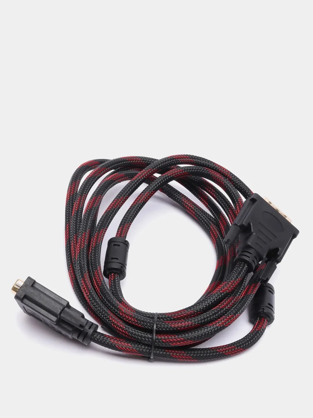 Кабель DVI-I dual link - VGA в оплетке с фильтрами 1.5м