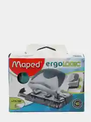Дырокол с линейкой, до 20 листов, пластик/резина, бирюза, MAPED
