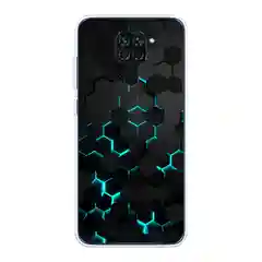 Бирюзовый силиконовый чехол на Xiaomi Redmi 10X/Redmi Note 9 / Сяоми Редми Нот 9/10X прозрачный