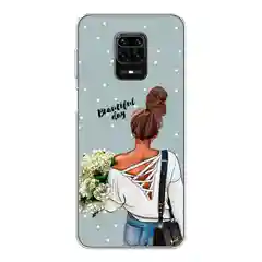 Тёмно-серый чехол на Xiaomi Redmi Note 9S/9 Pro / Сяоми Редми Нот 9S/9 Про прозрачный, с рисунком