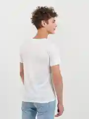 Белый футболка с принтом