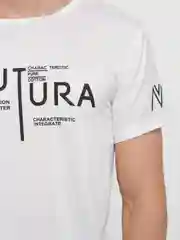Белый футболка с принтом