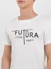 Белый футболка с принтом