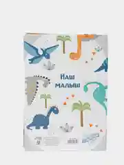 Папка для свидетельства о рождении "Динозаврики", под новый формат, А5, 23 х 17 см