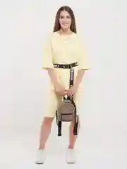 Коричневый рюкзак в ломанную клетку, контрастный