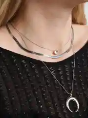 Серебряный подвеска чокер на шею