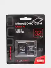 Карта памяти QUMO microSD, Class10 с адаптером