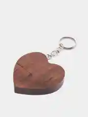 Коричневый флешка подарочная "Сердце", деревянная