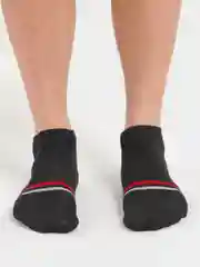 Черный носки мужские короткие, в полоску