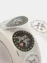 Карамельный наклейки в рулоне "Thank you"