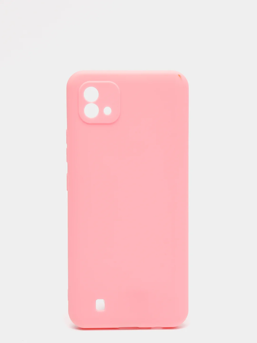 Розовый чехол для Realme C20, C11 2021 силиконовый матовый