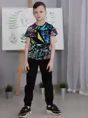 Костюм для мальчика хлопковый Хоум Стайл, с брюками, 6036КФ