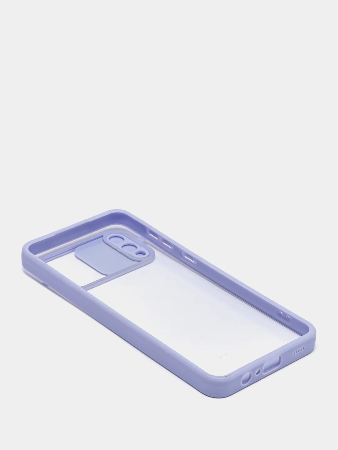 Лавандовый чехол Samsung Galaxy A02, Самсунг Галакси А02 пластиковый прозрачный с защитой камеры