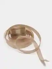 Бежевый меланж лента атласная 1 см разные цвета