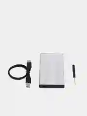 Серебряный корпус - кейс для внешнего жесткого диска (корпус) для HDD SSD 2,5 USB 2.0