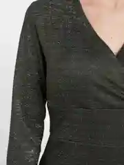 Тёмно-зелёный платье вечернее с люрексом