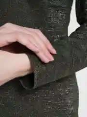 Тёмно-зелёный платье вечернее с люрексом