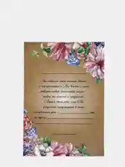 Свадебное приглашение, свиток с ленточкой, 10 шт