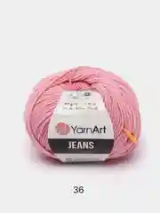 Розовый пряжа YarnArt Jeans, 55% Хлопок, 45% Акрил, 50 г, 160 м  (часть1) Ярн Арт Джинс