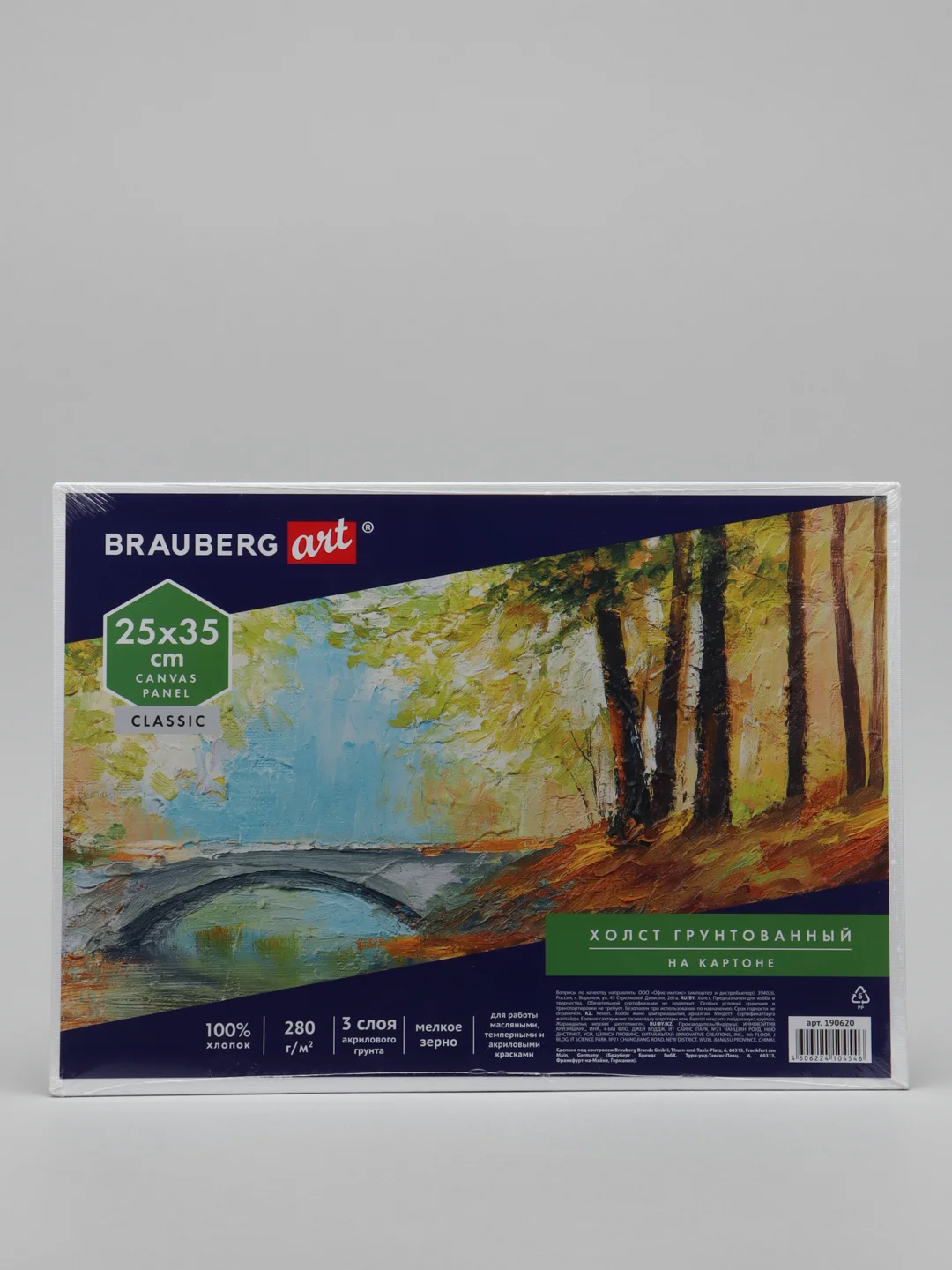 Холст на картоне BRAUBERG ART CLASSIC, 25 х 35 см